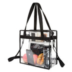 PVC transparent bag, square oversized travel tote bag, storage bag portable shoulder shopping bag, clear bag for stadium events - SJB-DIAMOND ELITES