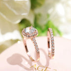925 Inlaid 7mm Round Zircon Set Simulation Diamond Ring Pi-Mart