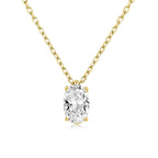 Single Zircon Pendant Necklace