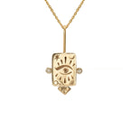 Tarot Titanium Steel Necklace Inlaid Zircon Stainless Steel Pi-Mart