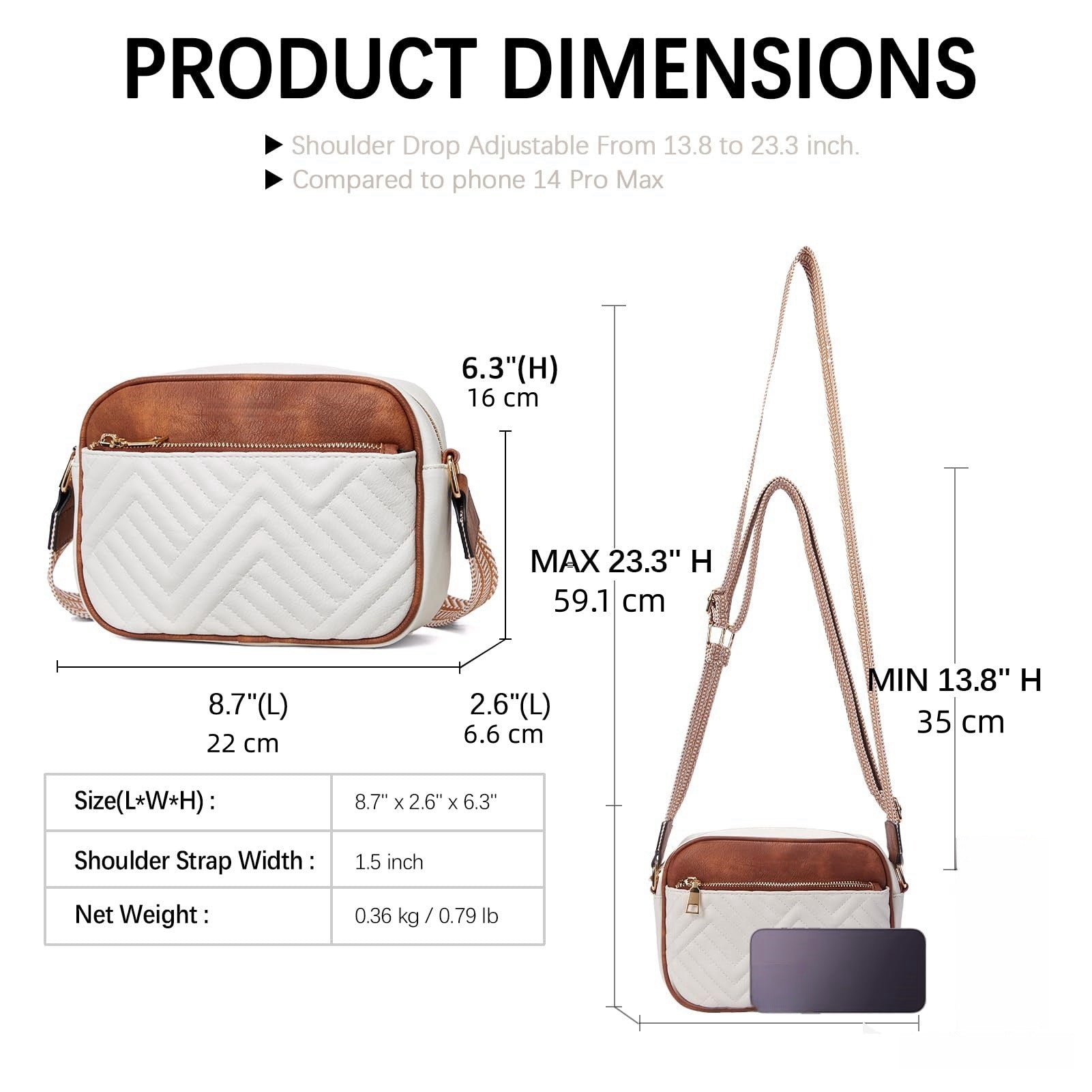 Vintage popular embroidered grid small women crossbody bag,Small Crossbody Purse for Women Triple Zip, - SJB-DIAMOND ELITES