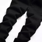 Men's Black Elastic Straight Jeans Lootquake LLC
