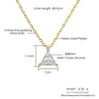 Single Zircon Pendant Necklace