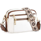 Small Crossbody Purse for Women Triple Zip, Color Matching Multifunctional Zipper Crossbody Bag, Small Square Bag PU Shoulder Bag, - SJB-DIAMOND ELITES