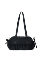 Small shoulder bag for women, pleated nylon underarm bag, baguette bag, fashionable large capacity shoulder bag for women hobo