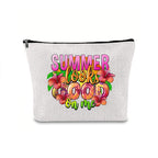 Linen printed cosmetic bag, cosmetic lipstick storage bag, small simple zipper evening clutch bag, - SJB-DIAMOND ELITES