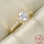 Round Zircon Women's Silver Ring Pi-Mart