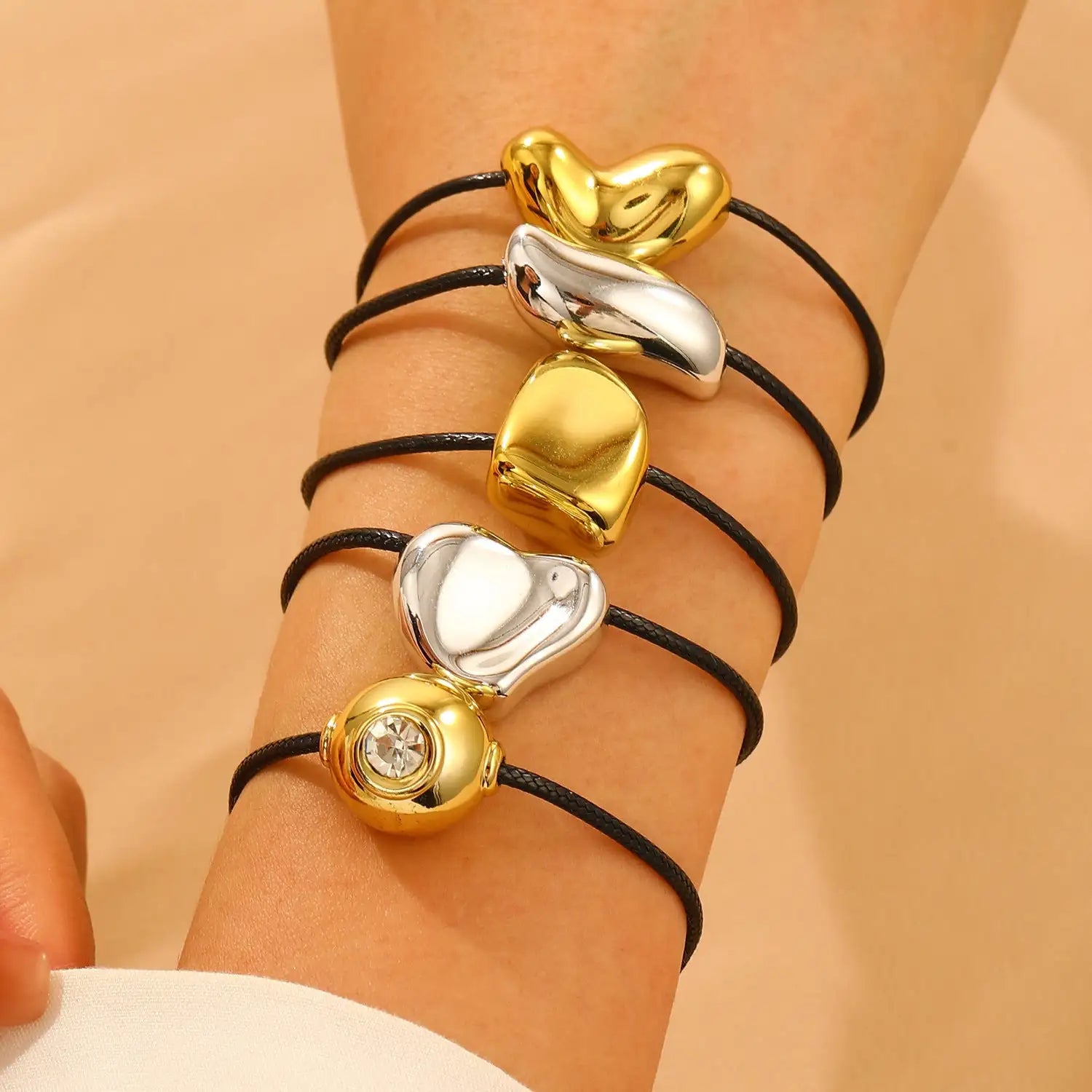 Women's Simple Ball Love Knotted Bracelet Necklace