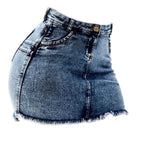 Women's Denim Shorts - Frayed Raw Hem Ripped Jeans Shorts - SJB-DIAMOND ELITES