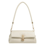 Small beige shoulder bag, bag women glacier white armpit bag, commuter top handle bag, versatile hobo bag for women
