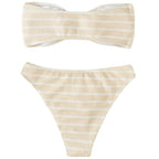 Swimsuit sexy striped tube top bikini swimsuit female bikini