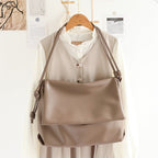 Casual One-Shoulder Messenger Bag – Retro-Textured Soft Leather Underarm Women's Bag, Versatile Flip-Top Portable Tote Bag