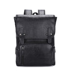 Trendy Men's Retro Backpack Trendy Cover Travel Business Bag Soft Leather Men's Backpack MB21080303 - SJB-DIAMOND ELITES