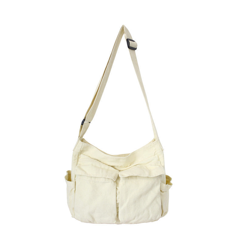 Retro Tooling Women's Shoulder Bag - Stylish Crossbody Canvas Bag with Large Capacity for Everyday Street Leisure