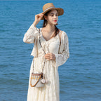 Bohemian small straw bag, seaside vacation mini bucket bag, leisure travel shoulder bag, small woven bag women hobo - SJB-DIAMOND ELITES