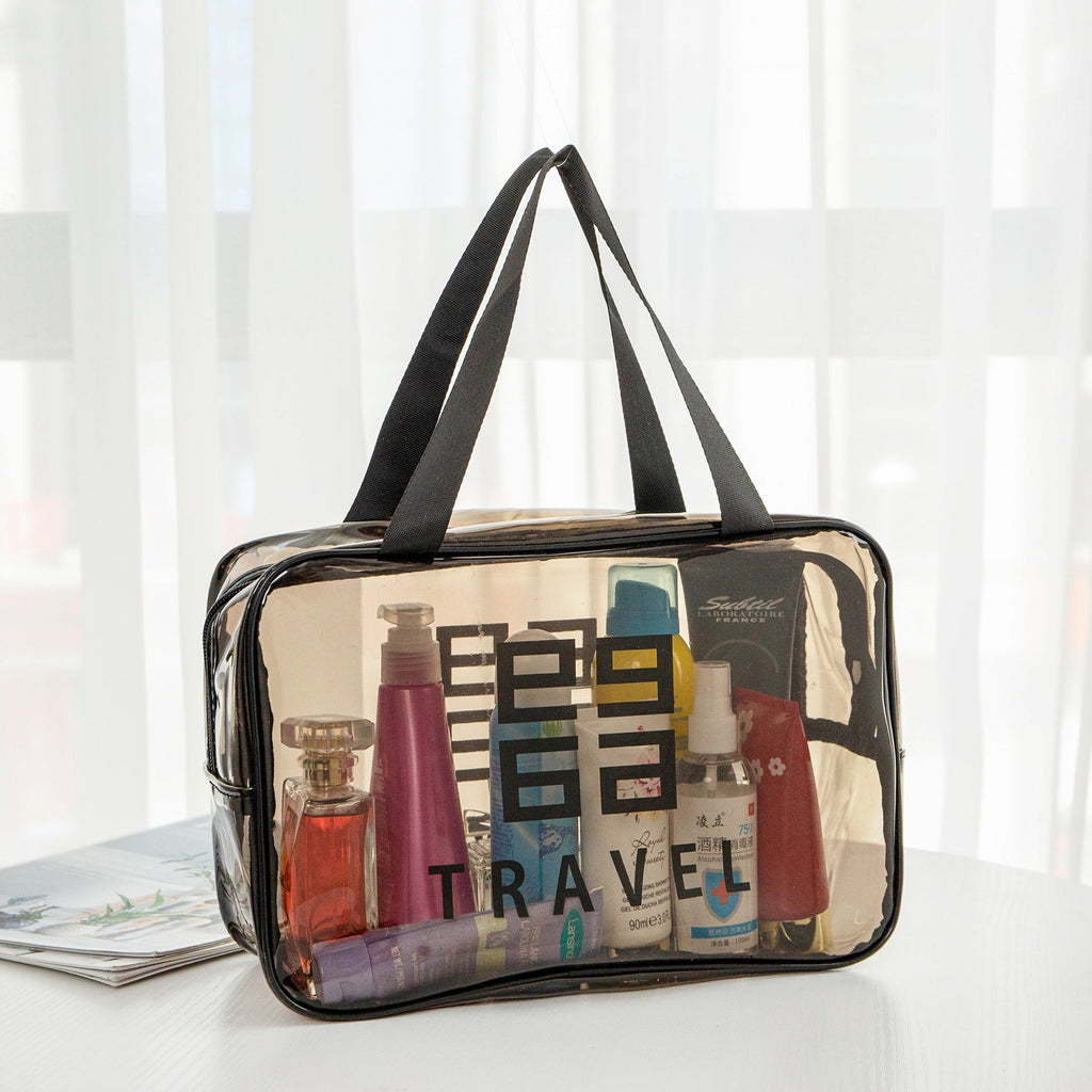Transparent Toiletry Bag,Wash bag portable cosmetic bag, waterproof travel cosmetics large-capacity storage bag - SJB-DIAMOND ELITES