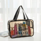 Transparent Toiletry Bag,Wash bag portable cosmetic bag, waterproof travel cosmetics large-capacity storage bag - SJB-DIAMOND ELITES