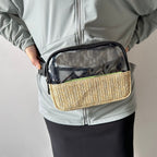 Transparent PVC Straw Waist Bag – Portable, Waterproof Beach Waist Bag & Fanny Pack for Women – Crossbody Chest Purse with Stylish Design - SJB-DIAMOND ELITES