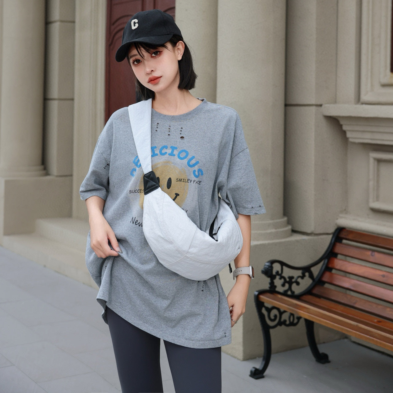 Casual Versatile Crossbody Canvas Bag, Wide Shoulder Strap Single Shoulder Messenger Bag, Dumpling Bag Simple Style Unisex, Moon Bag, Light Space Cloth Bag - SJB-DIAMOND ELITES