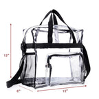 PVC transparent bag, tote bag large, portable travel storage bag for men and women, clear bag for stadium events - SJB-DIAMOND ELITES