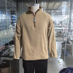 Stand Collar Half Zip Long Sleeve Tactical Arm Zipper Sweater