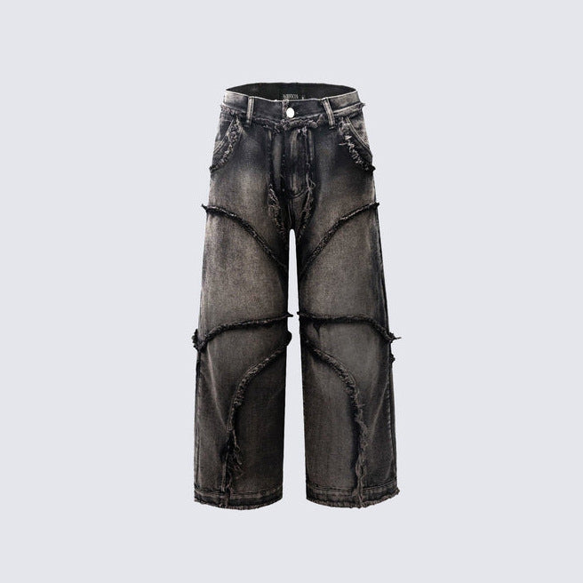 Street Fashion Vintage Jeans Raw Edges Design Lootquake LLC