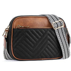 Vintage popular embroidered grid small women crossbody bag,Small Crossbody Purse for Women Triple Zip, - SJB-DIAMOND ELITES