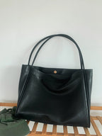 Women's soft leather tote bag, large capacity tote bag, hand bag shoulder, armpit bag class commute - SJB-DIAMOND ELITES