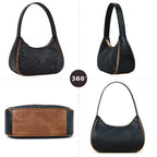 Quilted embroidered plaid armpit women's bags, women's hobo bags, small hobo bags for women, - SJB-DIAMOND ELITES