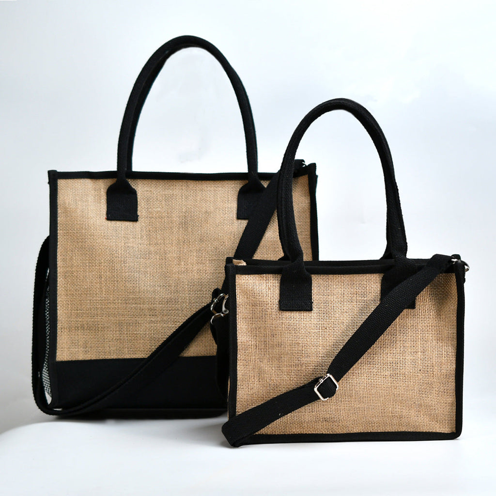 Linen tote shoulder bag, large capacity messenger tote bag, shoulder strap removable storage bag, lightweight tote purse - SJB-DIAMOND ELITES