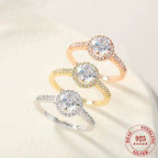 Round Zircon Women's Silver Ring Pi-Mart