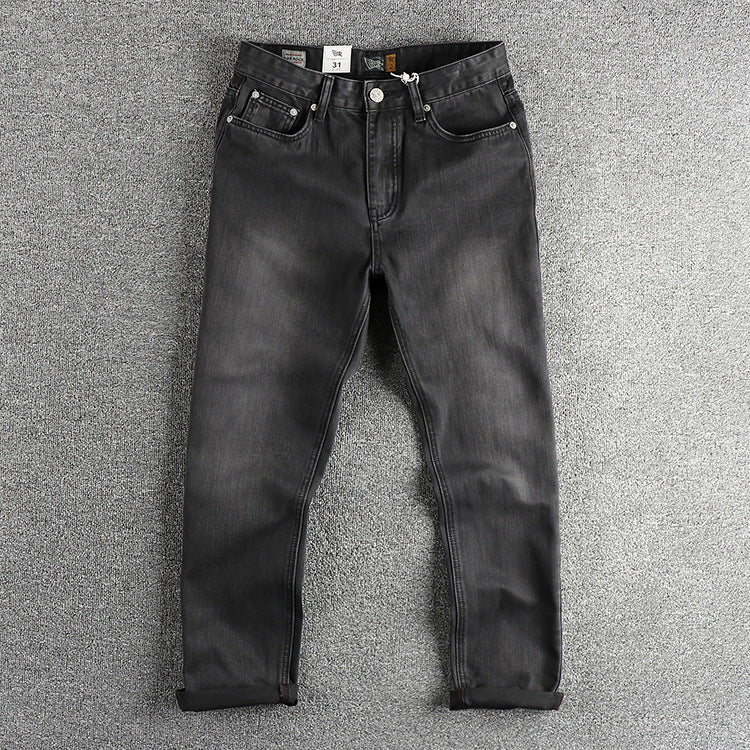 Fashion American Washed Black Gray Jeans Men Lootquake LLC