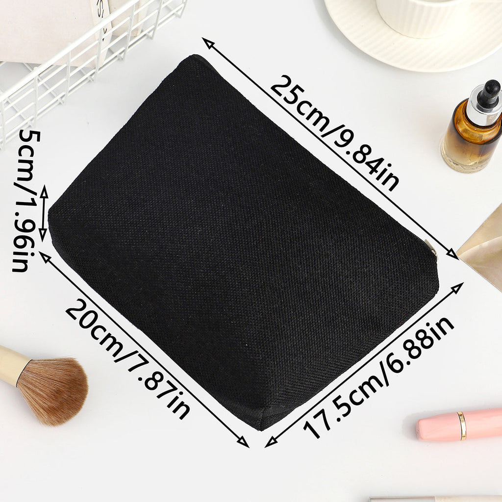 Linen printed cosmetic bag, cosmetic lipstick storage bag, small simple zipper evening clutch bag, - SJB-DIAMOND ELITES