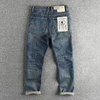 Men's Casual Retro Pocket Straight Jeans Lootquake LLC