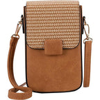 Women's Bag Casual Vertical Women's Mobile Phone Bag Straw Mini Shoulder Bag Fashion Crossbody Bag - SJB-DIAMOND ELITES