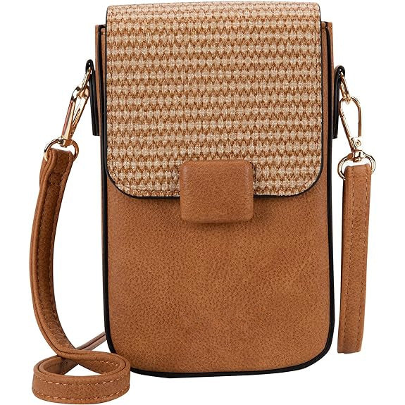 Women's Bag Casual Vertical Women's Mobile Phone Bag Straw Mini Shoulder Bag Fashion Crossbody Bag - SJB-DIAMOND ELITES