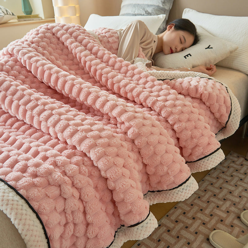 Coral Flannel Winter Thicken Thermal Cover Blanket Pi-Mart