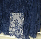 3Meters/lot Off White French Chantilly Lace Fabric , Eyelash Embroidery Lace Craft Bridal Veil Lace Accessory 150cm Width