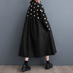 New Loose Plus Size Lace Printed Mid-length Artistic Retro Dress Lootquake LLC