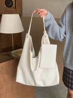 Casual Versatile Commuter hobo bag for women, Large Capacity Soft Pitot Bag, Student Class Shoulder Bag for Women 2 in 1 - SJB-DIAMOND ELITES