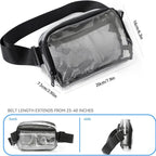 Waterproof Fanny Pack – Transparent Small Crossbody Belt Bag with Adjustable Shoulder Strap, Ideal for Festival, Hiking, Concerts, and Travel, Stadium Approved Waist Bag - SJB-DIAMOND ELITES