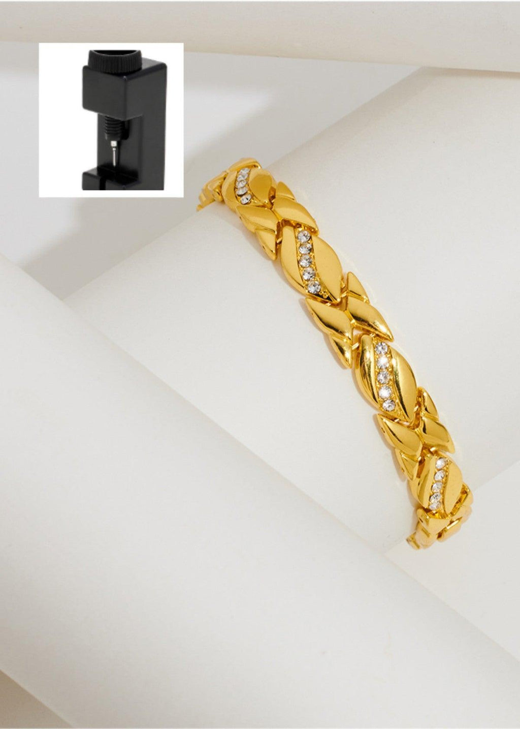 MAC083 Leaf Brushed Creative Magnet Bracelet - SJB-DIAMOND ELITES