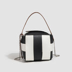 Fashion Contrasting Color PU Stylish Daily Commuter Bag - Simple Women's Shoulder Bag & Small Crossbody Tote