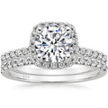 925 Inlaid 7mm Round Zircon Set Simulation Diamond Ring Pi-Mart