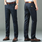 Thin Summer Cotton Elastic Ice Silk Quality Mid-high Waist Jeans Lootquake LLC