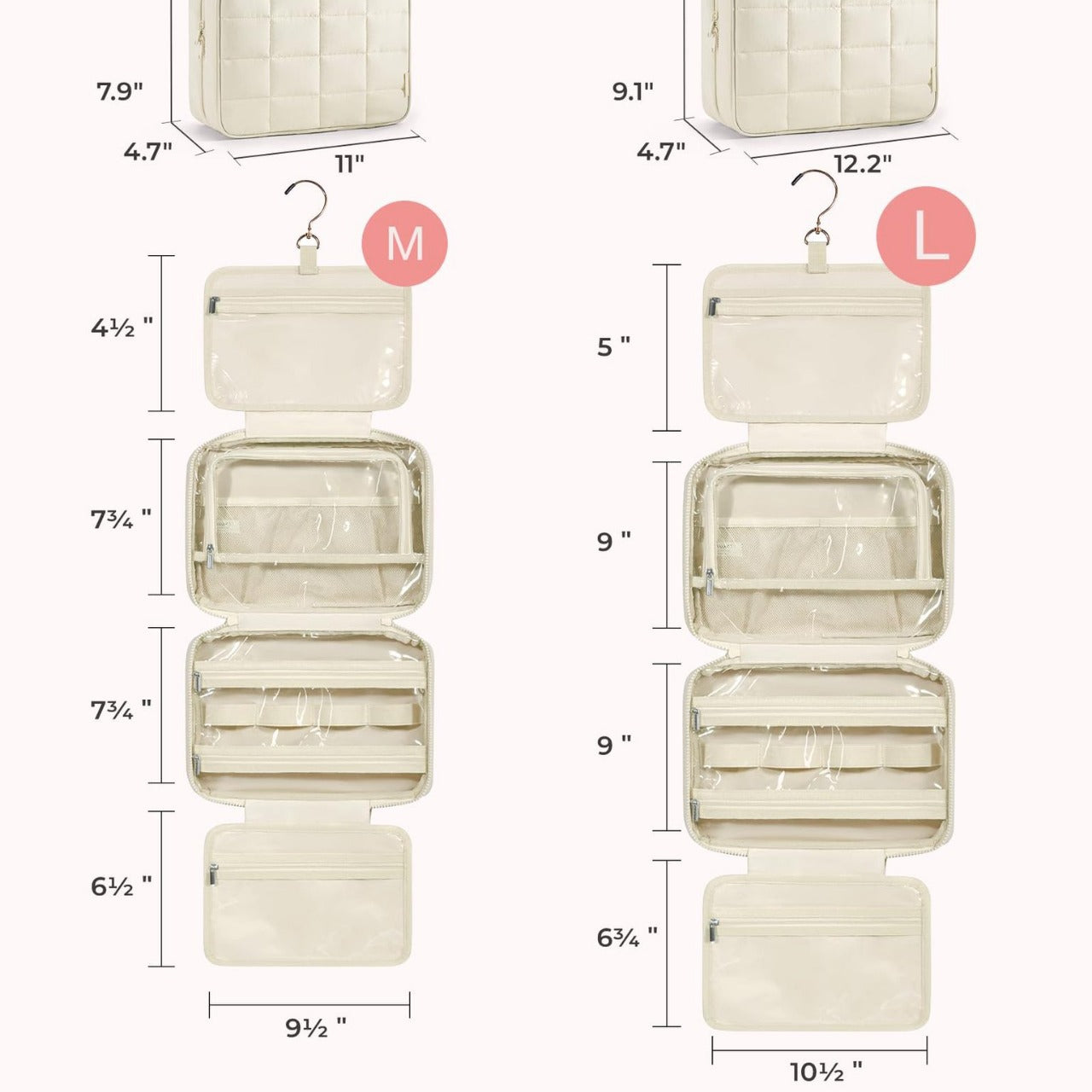 Travel toilet bag, with jewelry storage bag, hanging toilet bag, fluffy cosmetic bag, storage bag travel bag, makeup bag with compartments, - SJB-DIAMOND ELITES