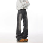 Retro Straight Leisure Washed-out Smoky Gray Jeans Lootquake LLC