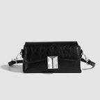 Small shoulder bag for women, retro small square bag for women, versatile shoulder bag, metallic Crossbody bag, simple commuter bag cross body