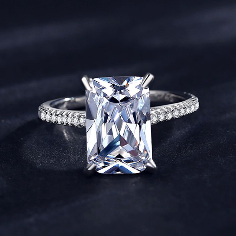 S925 Sterling Silver Simulation Diamond Ring Pi-Mart
