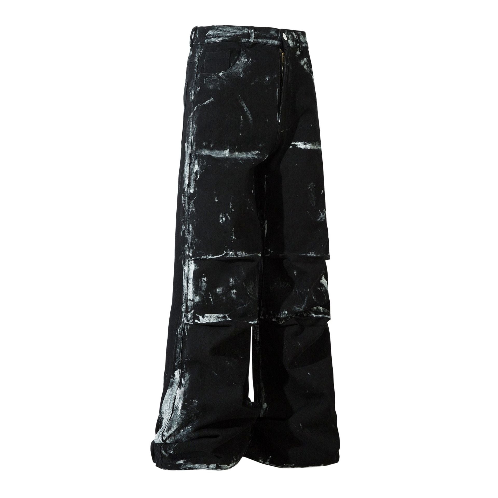 Men's American-style Retro Heavy-duty Painted Multi-pocket Jeans Lootquake LLC
